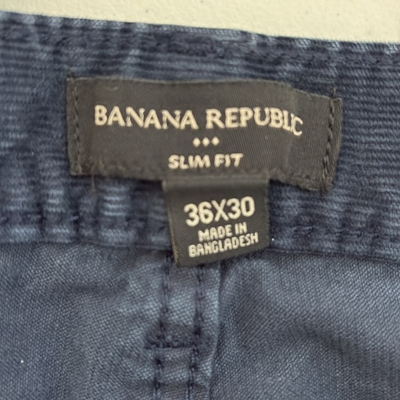 Banana Republic 36x30 Slim Fit Corduroys Navy Blue Mens - Picture 7 of 10